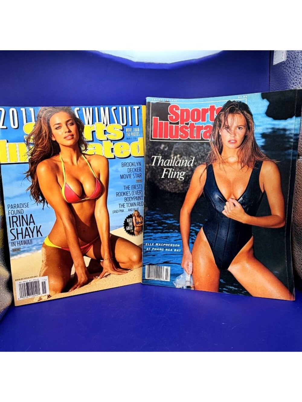 Sports Illustrated Swimsuit Issue Lot of 2 2011 Irina Shayk 1988 Elle Macpherson